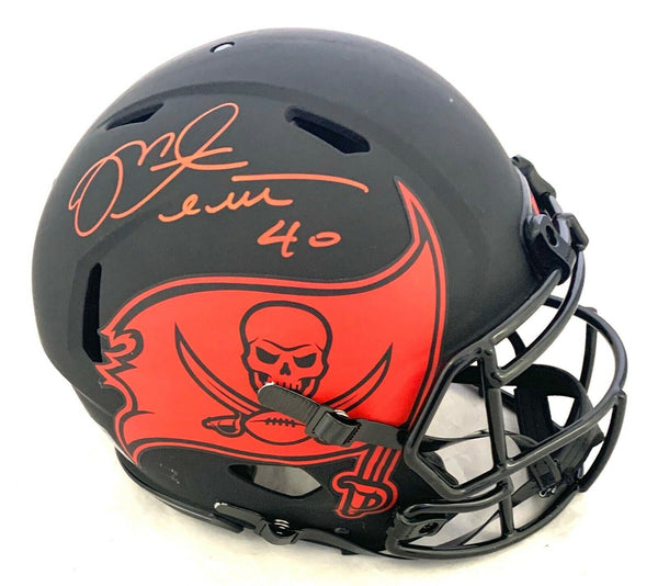 MIKE ALSTOTT SIGNED TB BUCCANEERS FS ECLIPSE AUTHENTIC HELMET BECKETT COA