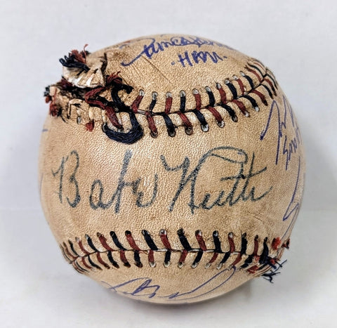 Sandlot Cast Signed Custom Baseball w/8 Signatures-Beckett W Hologram