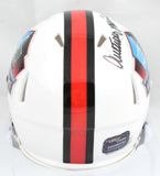 Anthony Munoz Autographed Cincinnati Bengals HOF Speed Mini Helmet- Prova *Black