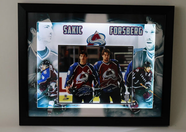 Joe Sakic Peter Forsberg Colorado Avalanche Signed 11X14 Photo "HOF 2012" JSA
