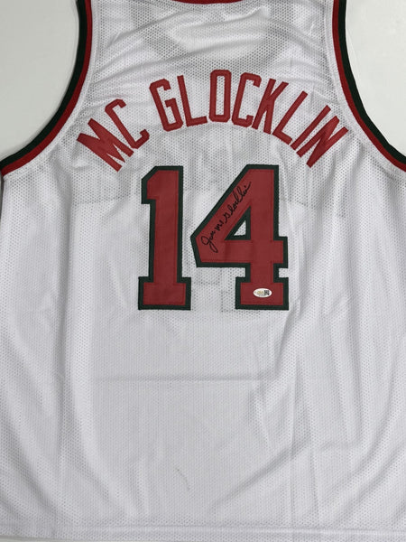 JON MCGLOCKLIN Signed Custom Replica White Jersey AUTO - Milwaukee Bucks - JSA