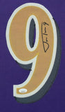 FRAMED BALTIMORE RAVENS JUSTIN TUCKER AUTOGRAPHED SIGNED JERSEY JSA COA