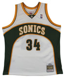 Sonics Ray Allen Authentic Signed White Mitchell & Ness Jersey BAS Witnessed