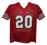 Garrison Hearst Autographed/Signed Pro Style Red XL Jersey Beckett 35512