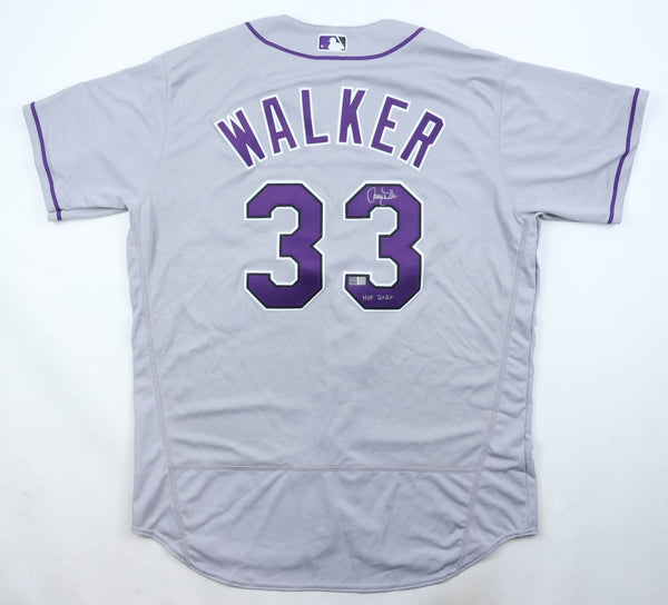 Larry Walker Signed Colorado Rockies Majestic Authentic Jersey "HOF 2020"TriStar