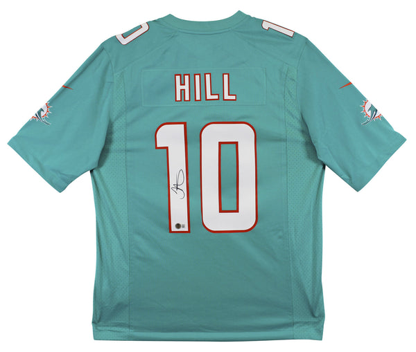 Dolphins Tyreek Hill Signed Teal Nike Game Jersey BAS Witnessed #2W232845