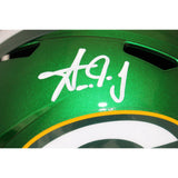 Aaron Jones Autographed Green Bay Packers F/S Flash Helmet Beckett 43841