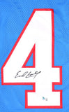 Earl Campbell Autographed Blue Stat Pro Style Jersey #2- Beckett W Hologram