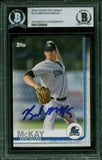 Rays Brendan McKay Signed 2019 Topps Pro Debut #119 RC Card BAS Slabbed 12256928