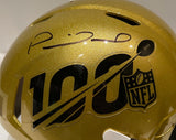 Patrick Mahomes Autographed NFL 100 Gold Pro Helmet -- Chiefs Fanatics COA