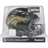Talanoa Hufanga Autographed Denver Broncos 25 STS Mini Helmet Beckett WIT 53450