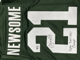 CRAIG NEWSOME Signed Replica Green Packers Jersey w Super Bowl XXXI Champs - BAS