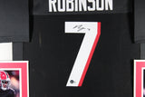 BIJAN ROBINSON (Falcons black SKYLINE) Signed Autograph Framed Jersey Beckett
