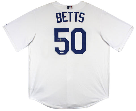 Dodgers Mookie Betts Authentic Signed White Majestic Cool Base Jersey BAS Wit