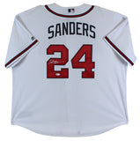 Braves Deion Sanders Authentic Signed White Majestic Coolbase Jersey BAS Witness