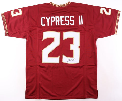 Fentrell Cypress II Signed Florida State Seminoles Jersey (JSA) Commanders D.B.