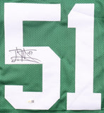 Jonathan Vilma Signed New York Jets Pro Cut Jersey (JSA) 3xPro Bowl Linebacker