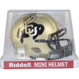 Kordell Stewart Autographed/Signed Colorado Buffaloes Mini Helmet Beckett 50809