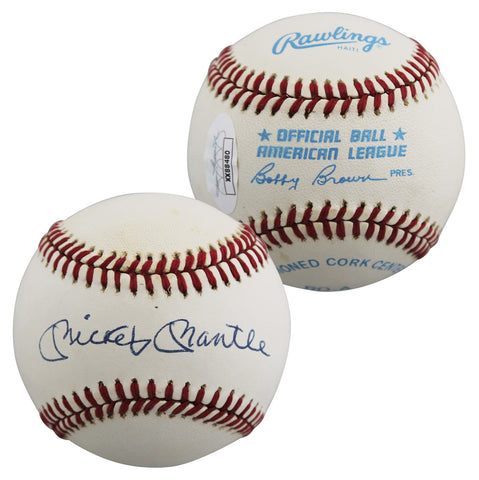 Yankees Mickey Mantle Authentic Signed Bobby Brown OAL Baseball JSA #XX88480