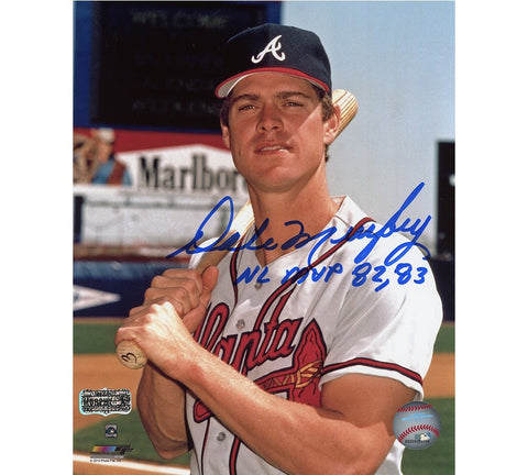 Dale Murphy Signed Atlanta Braves Unframed 8x10 Close Up MLB Photo - NL MVP Insc
