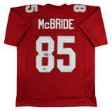 Trey McBride Authentic Signed Red Pro Style Jersey Autographed BAS Witnessed