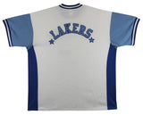 Lakers Magic Johnson Signed White Majestic HWC Warmup Shirt BAS Witness #W205612