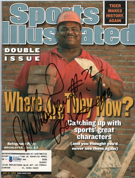 William Perry Signed Chicago Bears Sports Illustrated 7/31/00 W/ The Fridge BAS