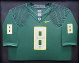 OREGON DUCKS MARCUS MARIOTA AUTOGRAPHED FRAMED GREEN NIKE JERSEY MM HOLO 89825