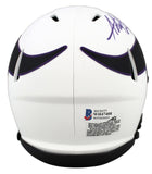Vikings Adrian Peterson Authentic Signed Lunar Speed Mini Helmet BAS Witnessed