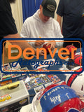 Jim Kelly Autographed Buffalo Bills Rave Mini Helmet Beckett Witness 50264