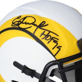 Eric Dickerson LA Rams Signed Lunar Eclipse Alternate Mini Helmet & HOF 99 Insc
