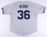 Gaylord Perry Signed New York Yankees Jersey Inscribed "HOF 91" (Schwartz COA)