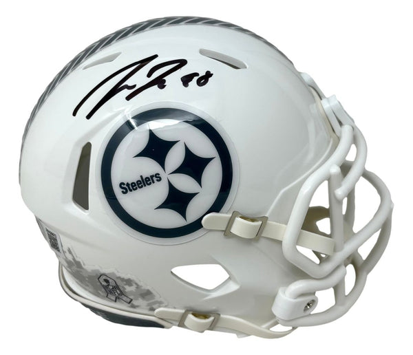 Pat Freiermuth Signed Pittsburgh Steelers Salute To Service Mini Helmet BAS