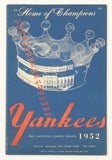 1952 Yankees Golden Anniversary / 50th Season Official Program / Scorecard