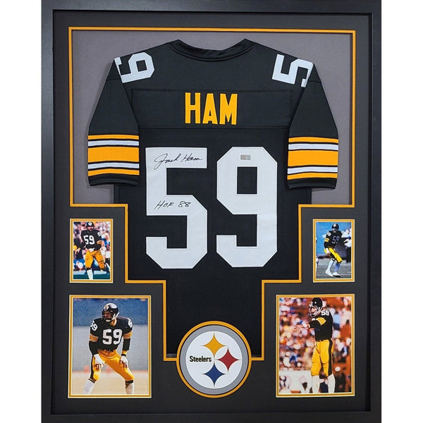 Jack Ham Autographed Signed Framed Pittsburgh Steelers Jersey JSA