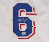 Josh Jung Texas Signed White Baseball Jersey BAS