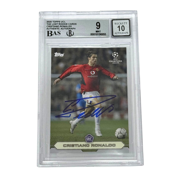 Cristiano Ronaldo Signed 2020 Topps Lost Rookie Set - BGS 9 AUTO 10