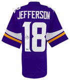 Justin Jefferson Signed Purple Custom Football Jersey - (Beckett)