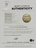 Babe Ruth & Durocher Signed Game Used 1928 Ruth Home Run Baseball PSA+BAS LOA