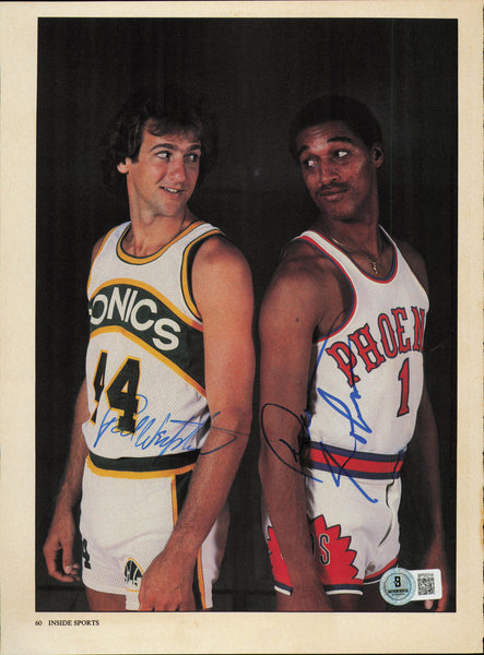 Dennis Johnson & Westphal Autographed 7x11 Magazine Page Photo Beckett BP55314