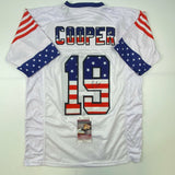 Autographed/Signed Amari Cooper Dallas America's Team White Football Jersey Beck