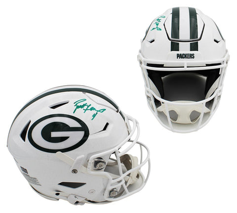 Brett Favre Signed Green Bay Packers Speed Flex Authentic Alt 24 White Helmet
