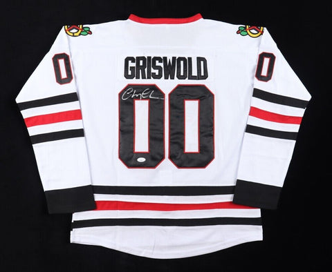 Chevy Chase Signed Blackhawks "Griswold "Jersey (JSA COA) Christmas Vacation