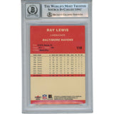 Ray Lewis Autographed 2004 Fleer Tradition #118 Trading Card Beckett 52953