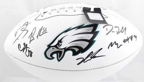 (6) Multi Player Signed Autographed Eagles Logo Football - Beckett W Hologram