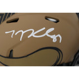 TJ Hockenson Autographed Minnesota Vikings 23 STS Mini Helmet Beckett 46979
