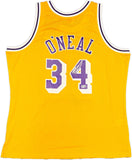 LAKERS SHAQUILLE O'NEAL AUTOGRAPHED M&N 1996-97 HWC JERSEY XL BECKETT 235512