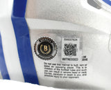 Barry Sanders Autographed Detroit Lions 83-02 Speed Mini Helmet - Beckett W Holo