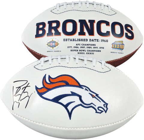 Peyton Manning NFL Denver Broncos Autographed White Panel Nike Football