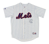 Darryl Strawberry Signed New York Mets Majestic Pinstripe MLB Jersey - 86 WS Cha